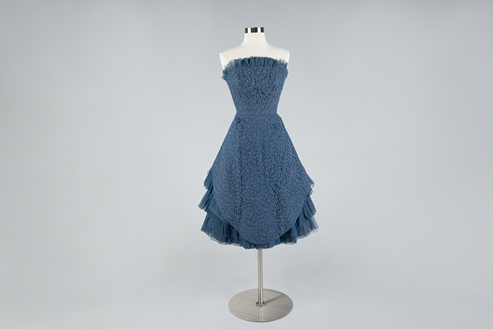 Image of Blue cocktail or dancing dress, designed by Jean Dessès, ca. 1965